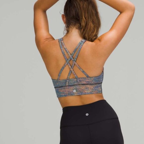 Lululemon Energy Bra high neck long line medium support 10 strappy - Picture 2 of 8